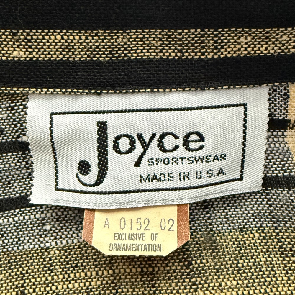 Joyce Sportswear clothing label 1980s