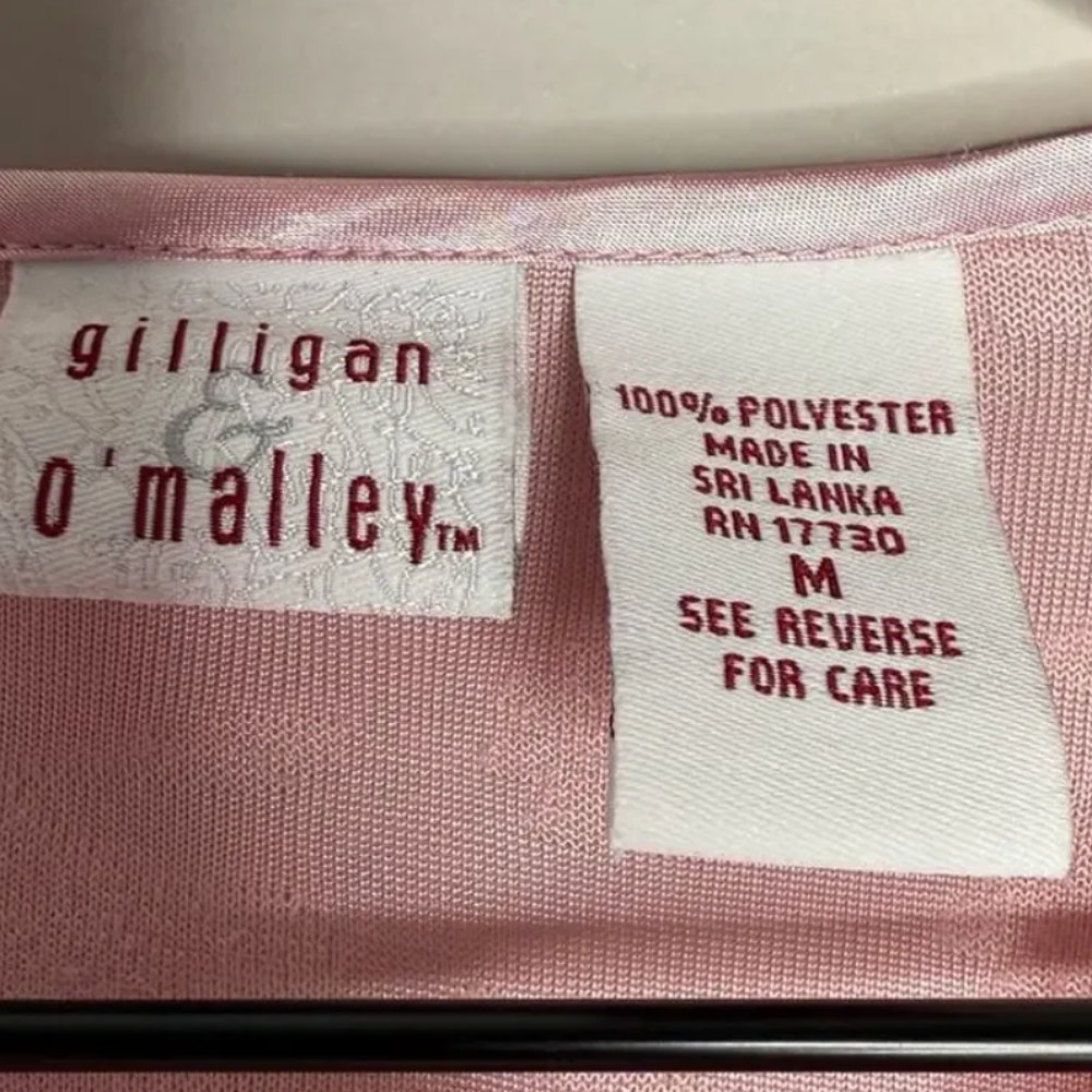 Gilligan & O'Malley clothing tag. Approximate date: 2000s/Y2K.