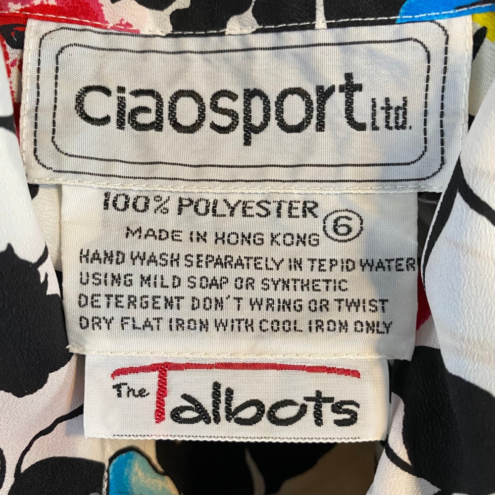 ciaosport clothing label 1980s
