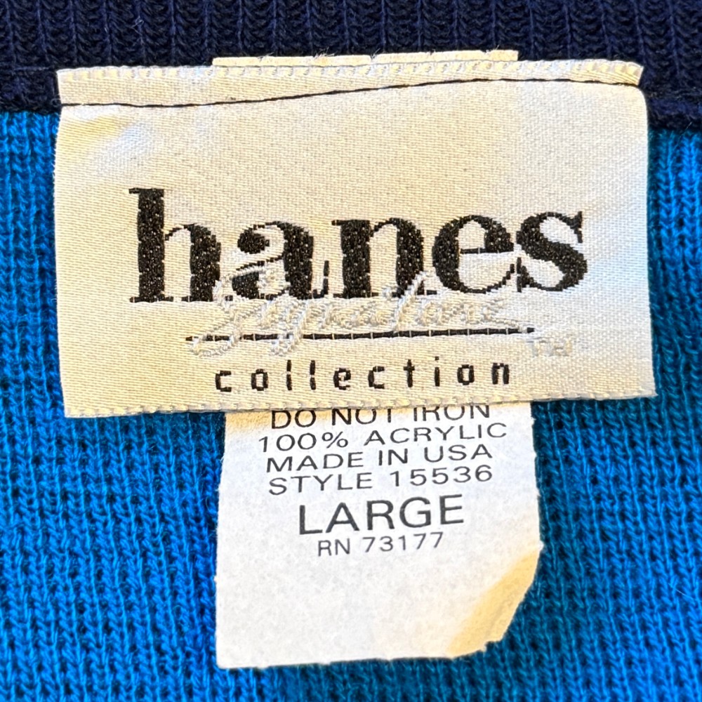 Hanes clothing tag from 1990s