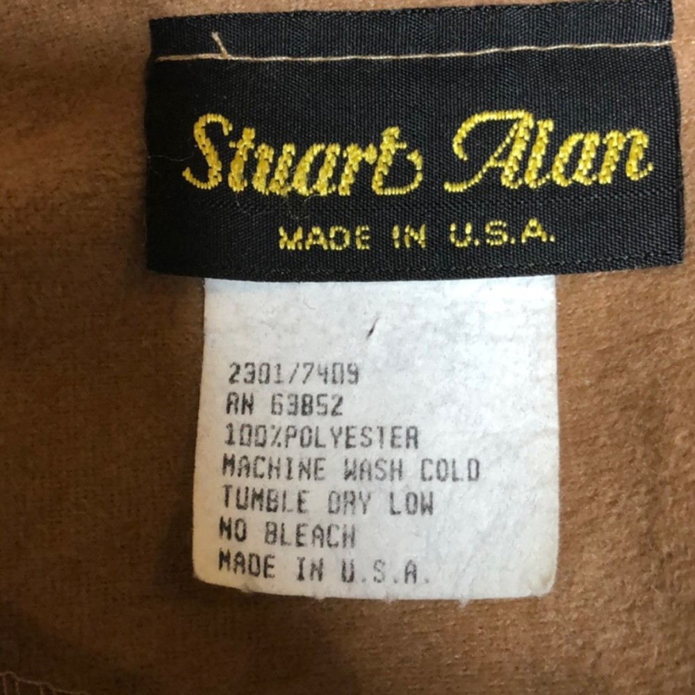 Stuart Alan clothing tag. Approximate date: 1980s.