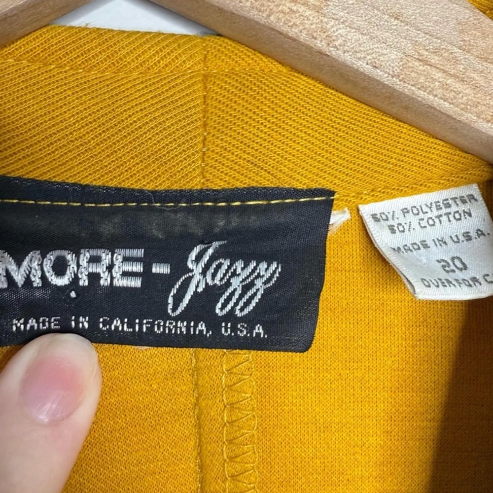 More-Jazz clothing tag. Approximate date: 1980s.
