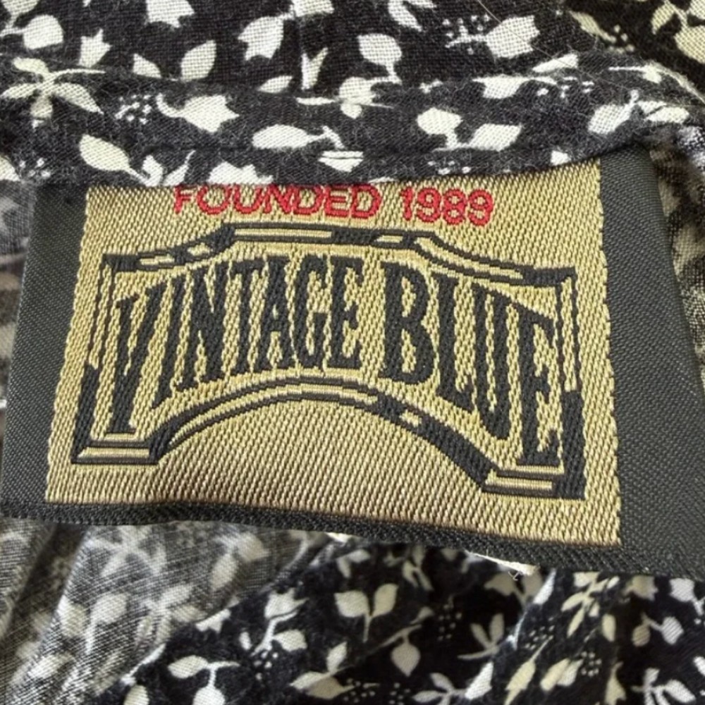 Vintage Blue clothing label 1990s