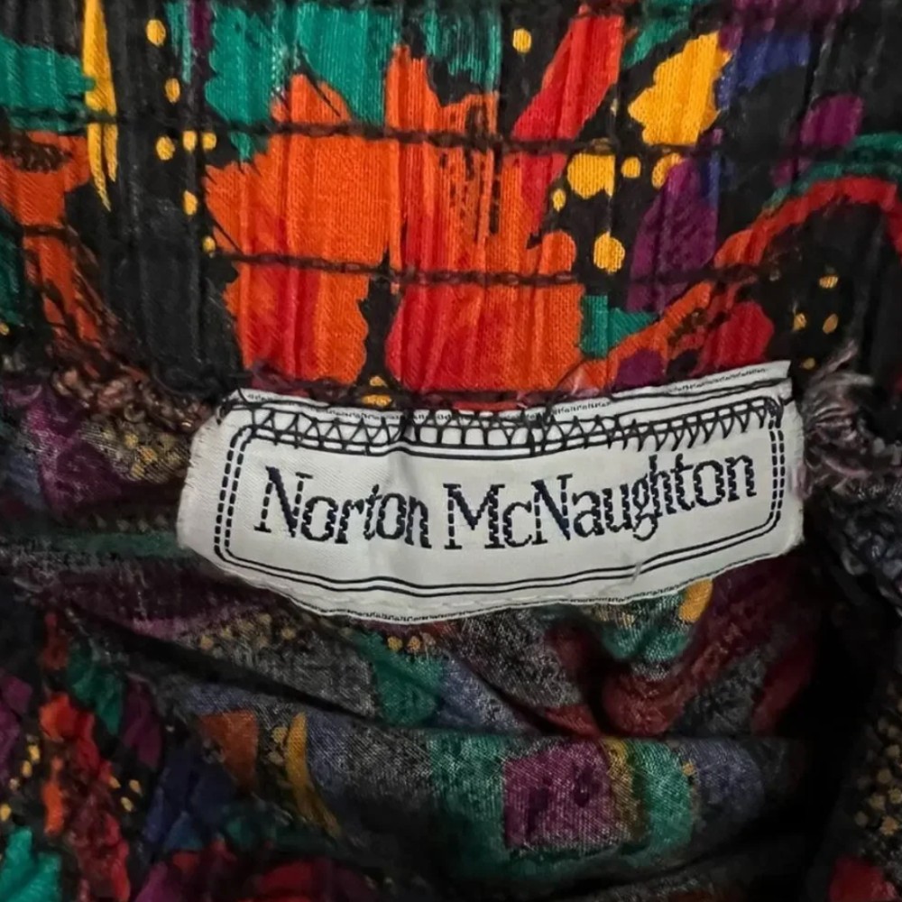 Norton McNaughton clothing tag. Approximate date: 1980s.
