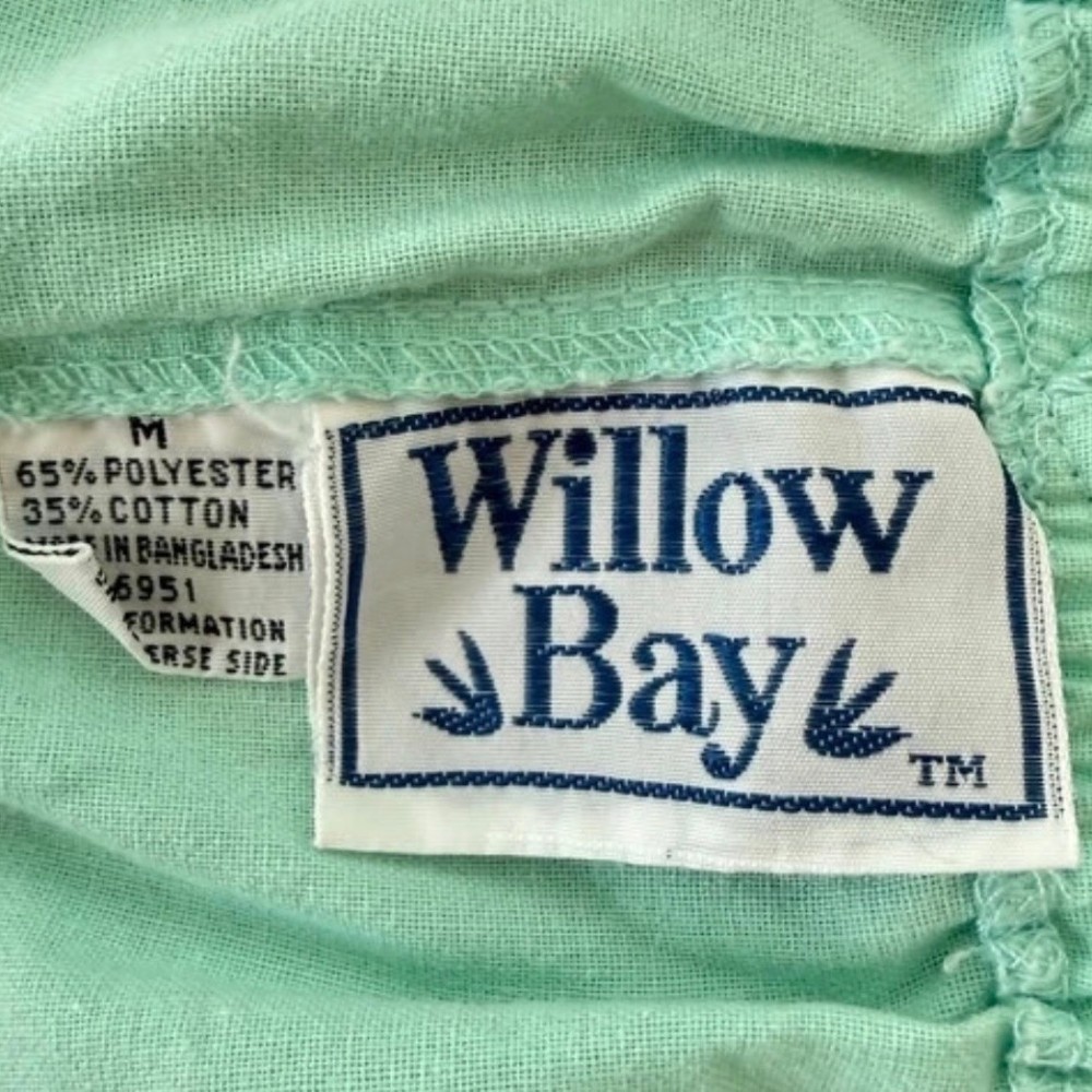 Willow Bay clothing label 1990s