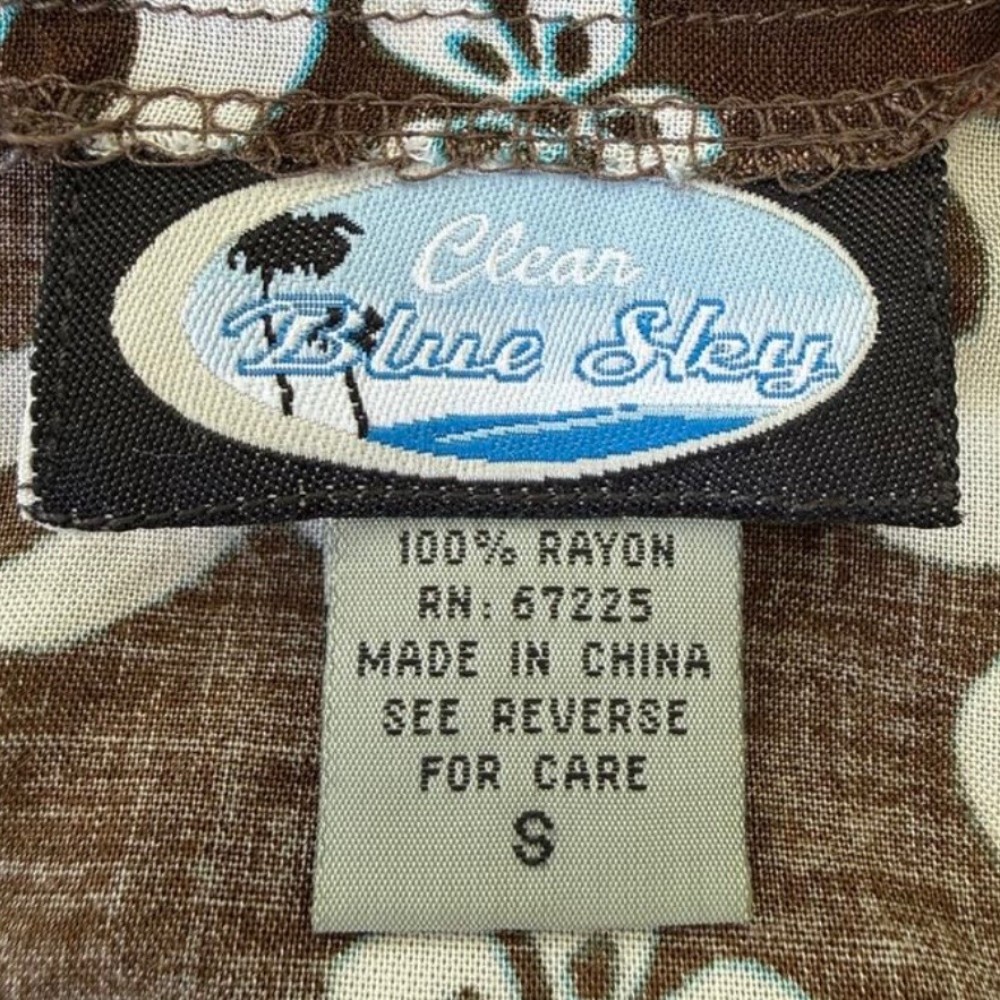 Clear Blue Sky clothing label 2000s/Y2K